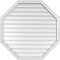Ekena Millwork Octagonal Surface Mount PVC Gable Vent w/ 2"W x 1-1/2"P Brickmould Frame, 40"W x 40"H GVPOC40X4002SN - alternate 1